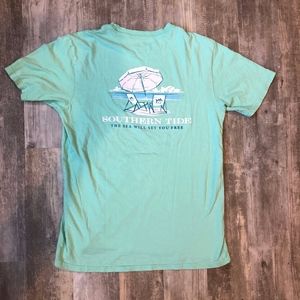 Southern Tide Short Sleeve Tee Shirt Light Green